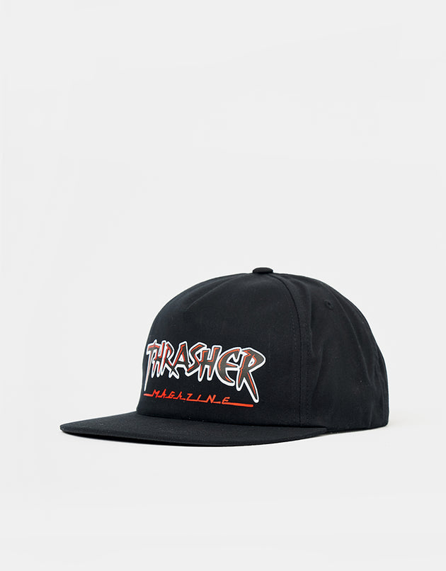 Thrasher Slash Snapback Cap - Black