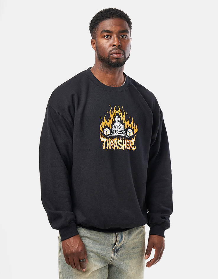 THRASHER CREW SWEAT SHADOW MAG LOGO GREY