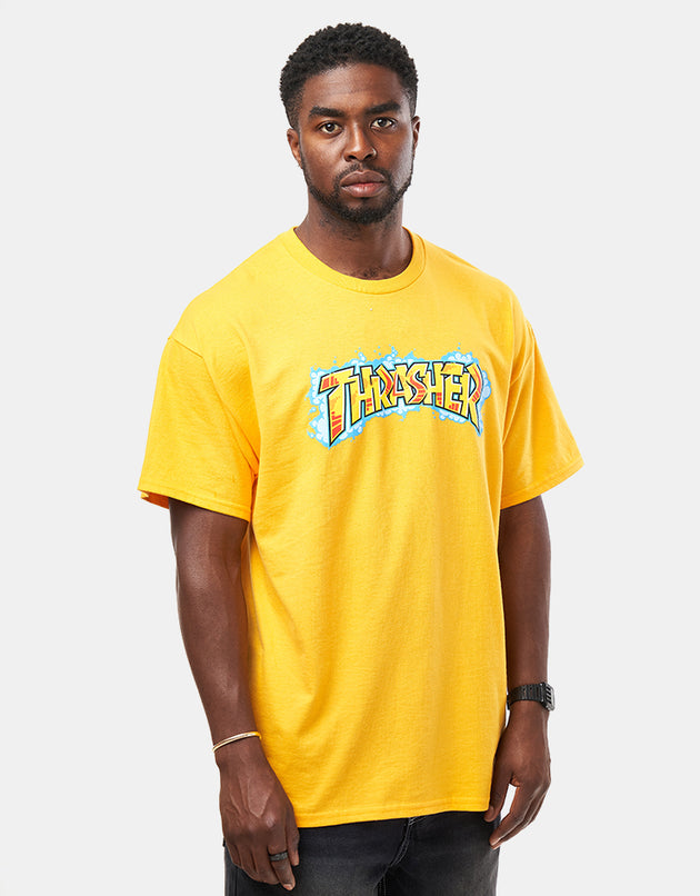 Thrasher Graff T-Shirt - Gold