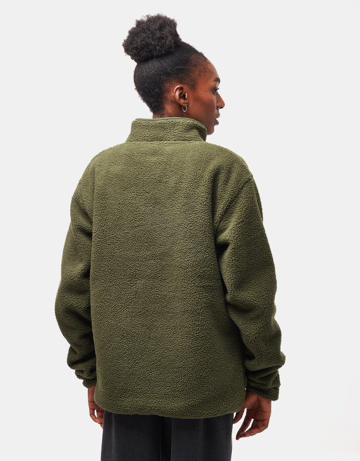 Route One Alpine Half Zip Fleece - Olive/Blue