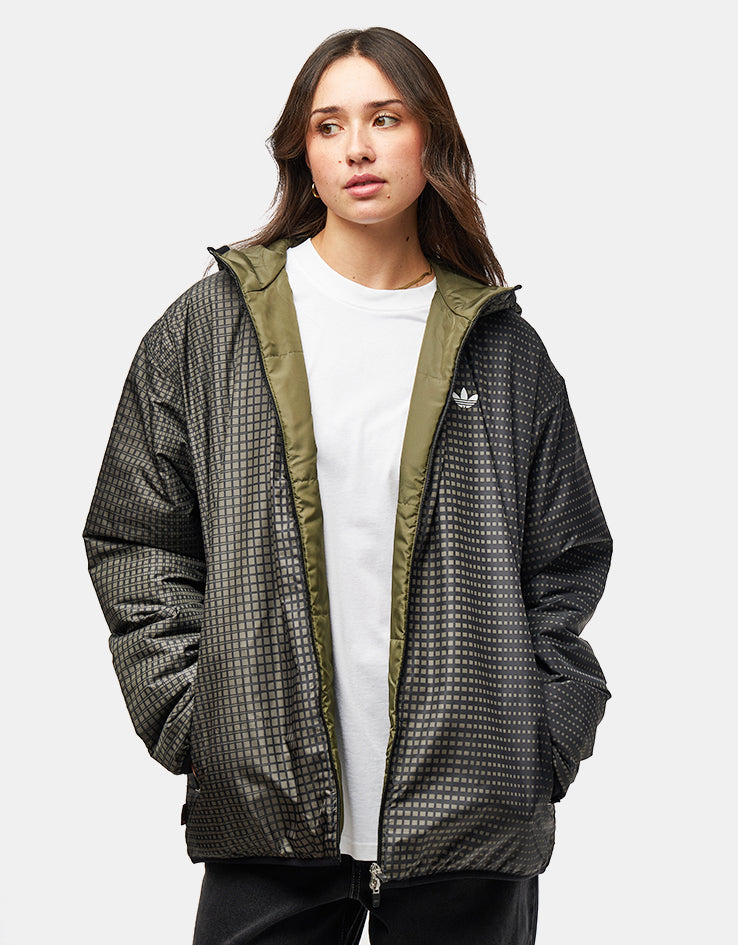 adidas Gatsele Track Jacket - Olive Strata/White