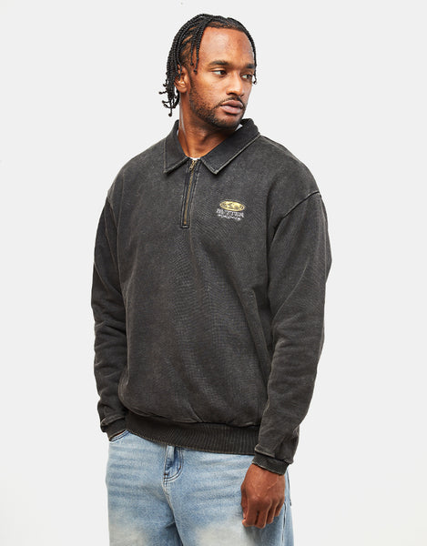 トップス butter goods Butter Goods Corp 1/4 Zip Pullover - Black – Route One