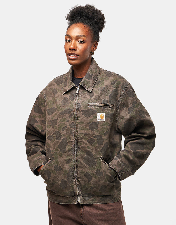 Carhartt WIP Duck Detroit Jacket - Camo Duck/Green/Porphyry