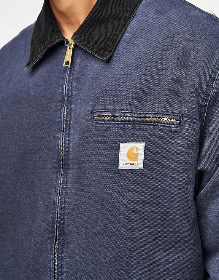 Carhartt WIP OG Detroit Jacket - Dark Navy/Black (Stone Canvas