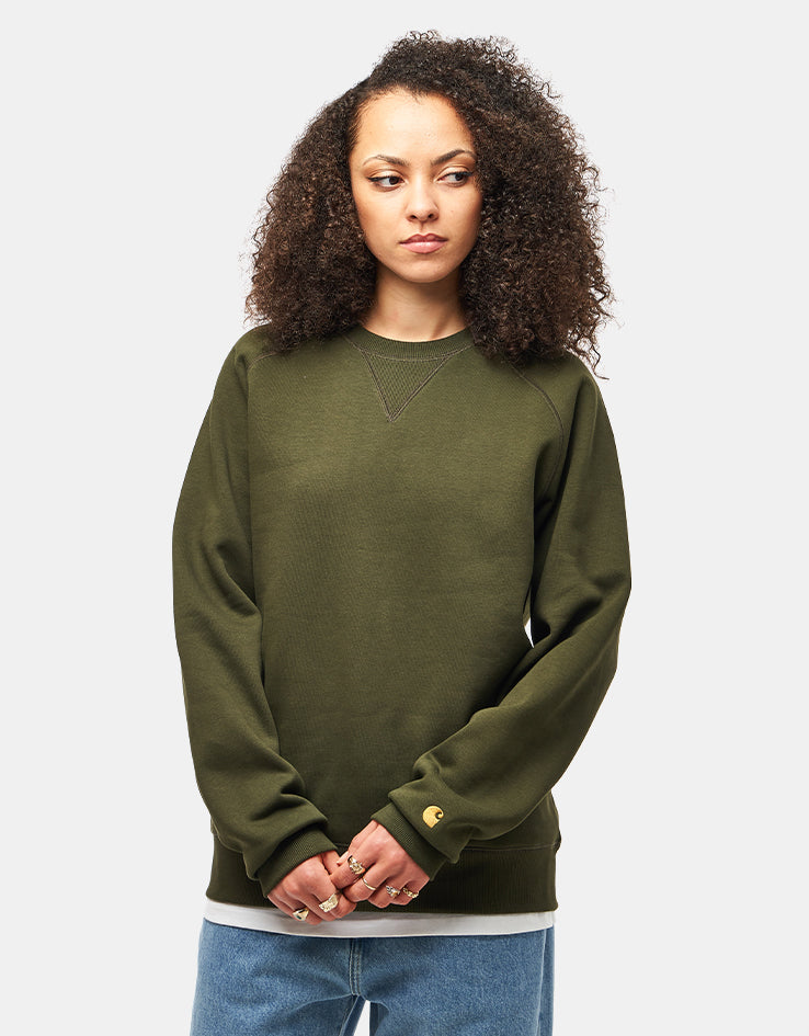 Carhartt WIP Chase Sweatshirt - Olive/Gold
