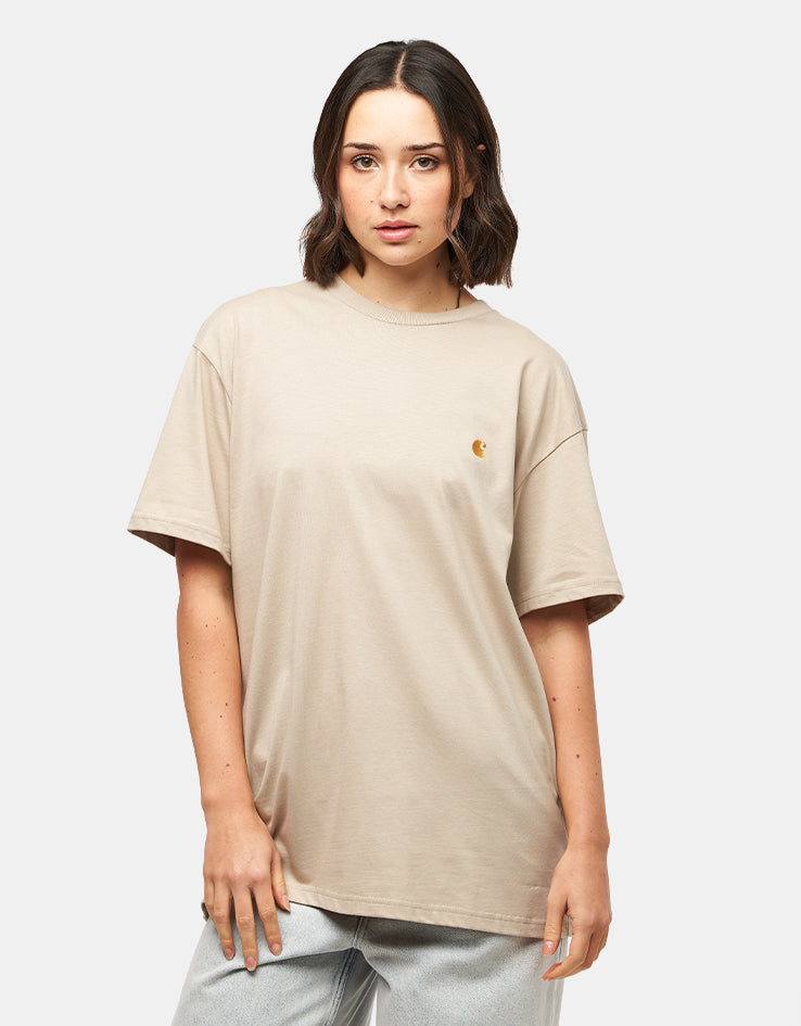 Carhartt WIP S/S Chase T-Shirt - Fleur De Sel/Gold