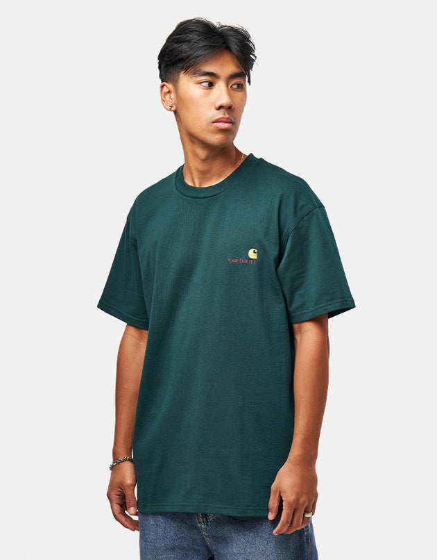 Carhartt WIP S/S American Script T-Shirt - Dark Fir