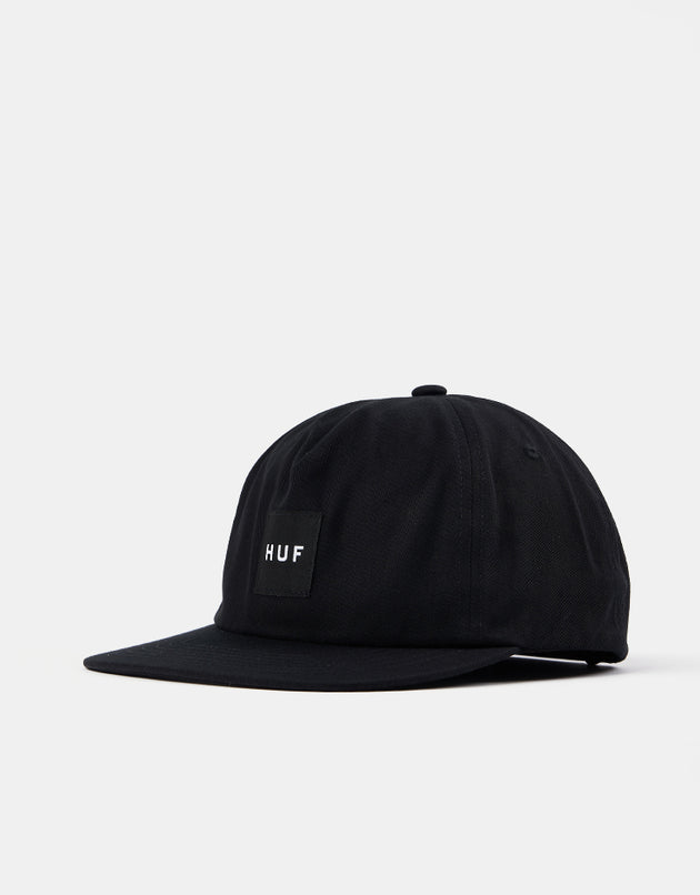 HUF Box Logo Unstructured Snapback Cap - Black