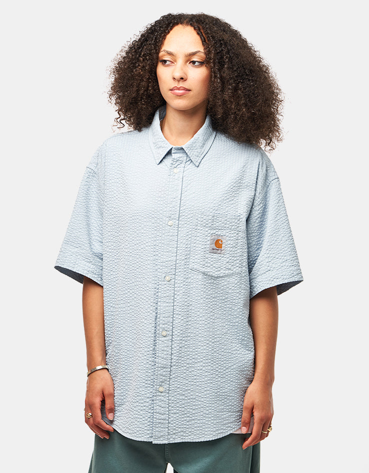 Carhartt WIP Toland S/S Shirt - Toland Stripe/Blue Fog – Route One