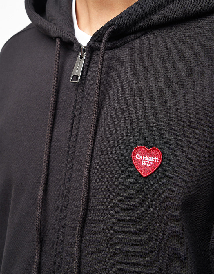 Carhartt WIP Heart II Hartt Hooded Sweat Jacket - Black – Route One