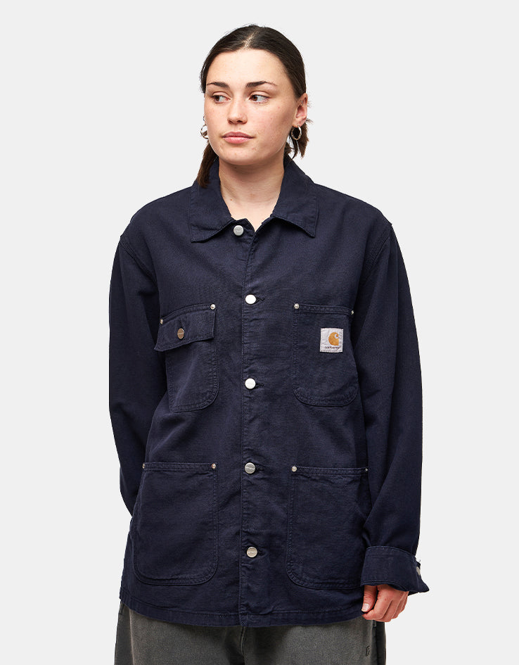 Carhartt WIP Walter Chore Coat - Dark Navy (Garment Dyed) – Route One Carhartt WIP Walter Chore Coat - Dark Navy (Garment Dyed) – Route One