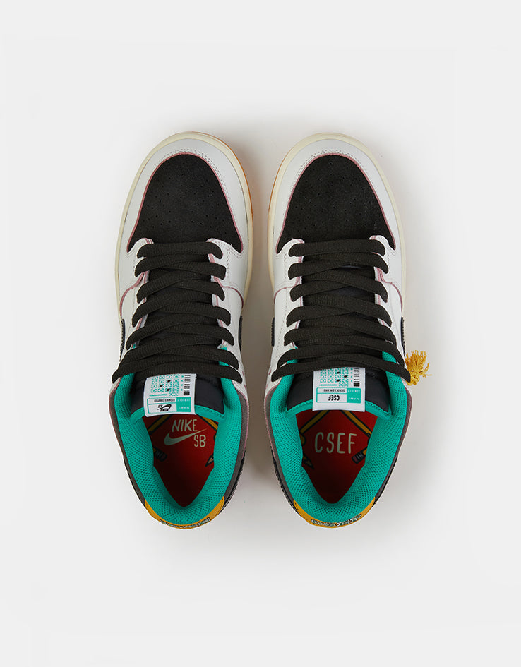 Nike SB 'CSEF' Dunk Low Pro QS Skate Shoes - Summit White/Black