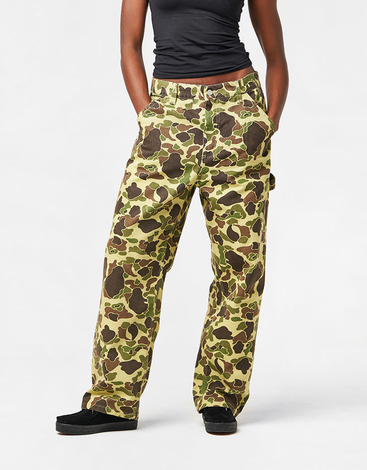 Carhartt WIP Single Knee Pant - Camo Duck/Green (Stone Washed