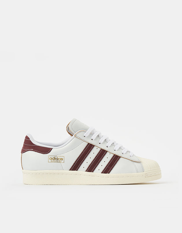 adidas Superstar 80 ADV Skate Shoes - Crystal White/Shadow Red/Off White