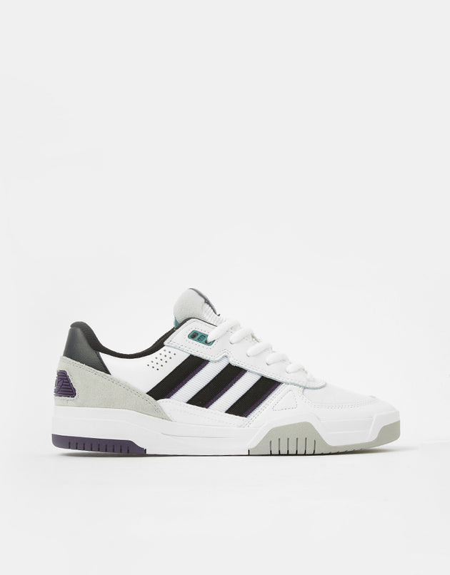 adidas Tekkari Skate Shoes - White/Core Black/Aurora Plum