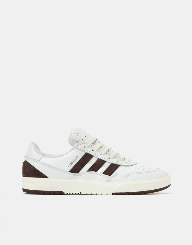 adidas x Zach Saraceno Tyshawn II Skate Shoes - Crystal White/Shadow Brown/Off White