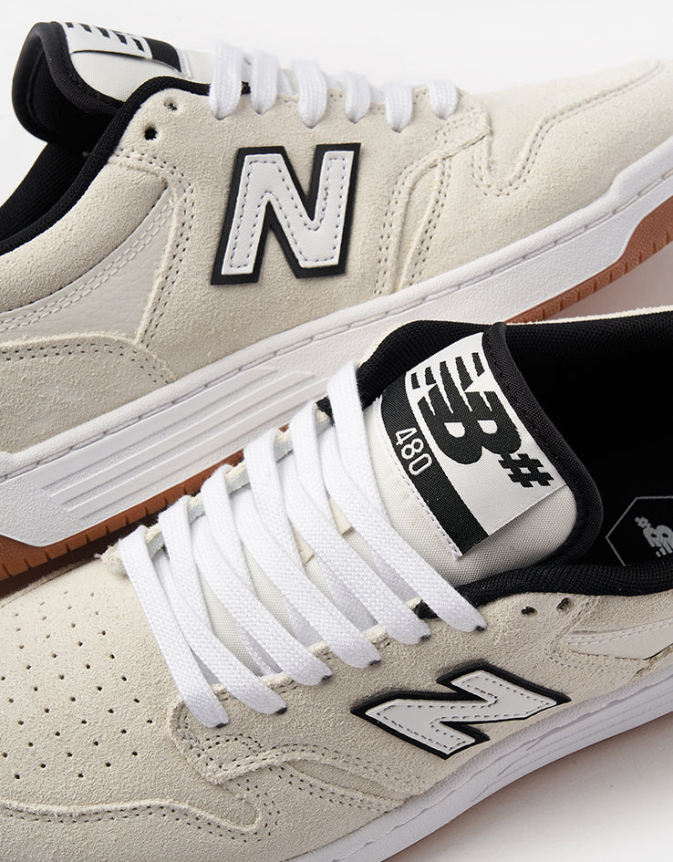 新品未使用29.0NEW BALANCE NUMERIC 480 New Balance Numeric 480 Skate Shoes - White/Black/Gum – Route One