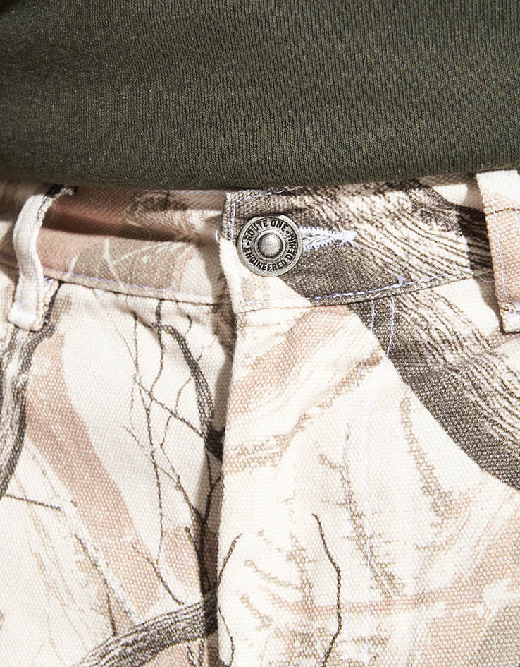 Route One Super Baggy Canvas Pants - Tree Camo (Brown)