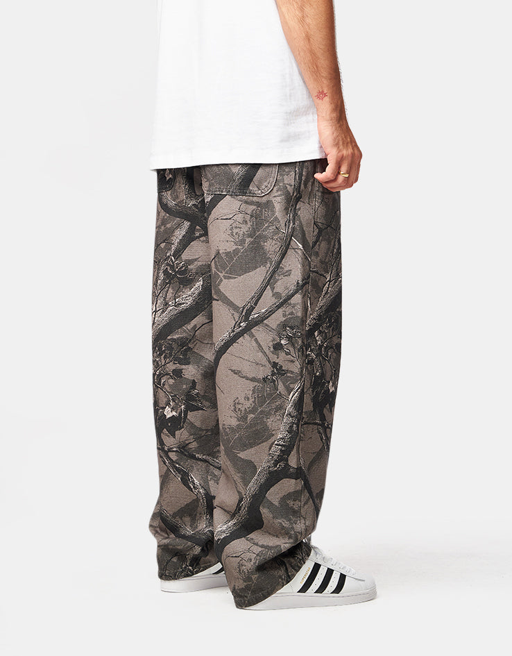 Route One Super Baggy Canvas Pants - Tree Camo (Black)