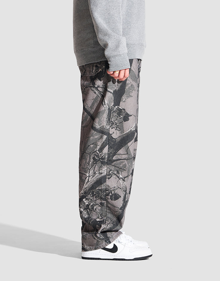 Route One Super Baggy Canvas Pants - Tree Camo (Black)
