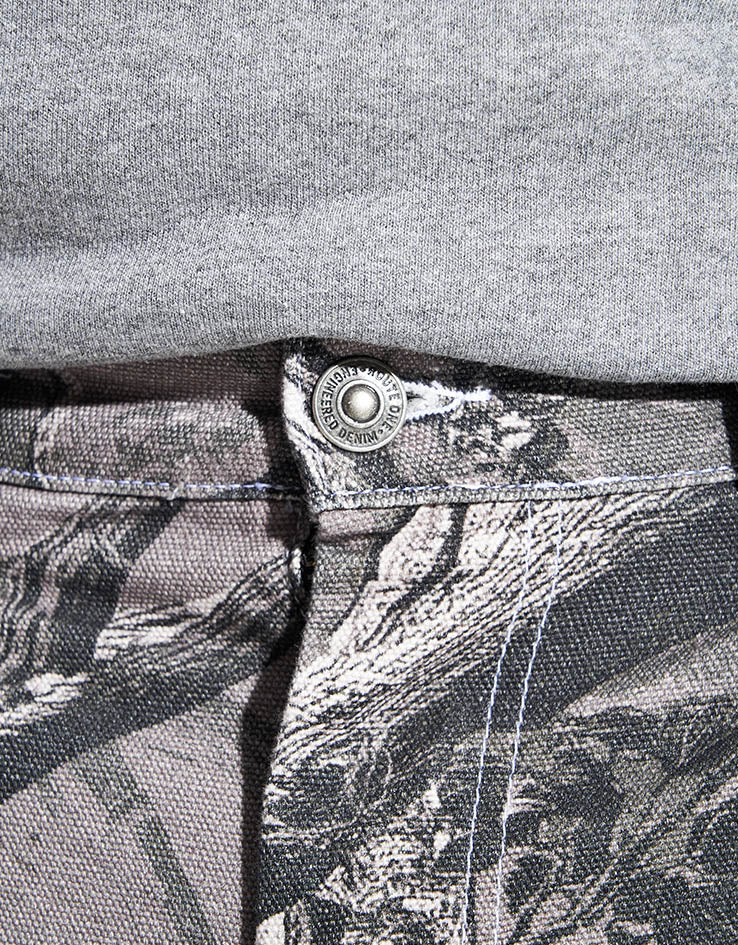 Route One Super Baggy Canvas Pants - Tree Camo (Black)