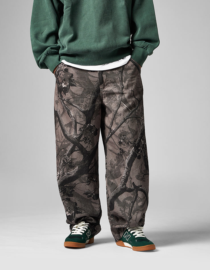Route One Super Baggy Canvas Pants - Tree Camo (Black)