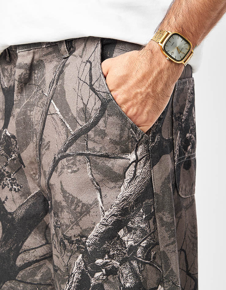 Route One Super Baggy Canvas Pants - Tree Camo (Black)