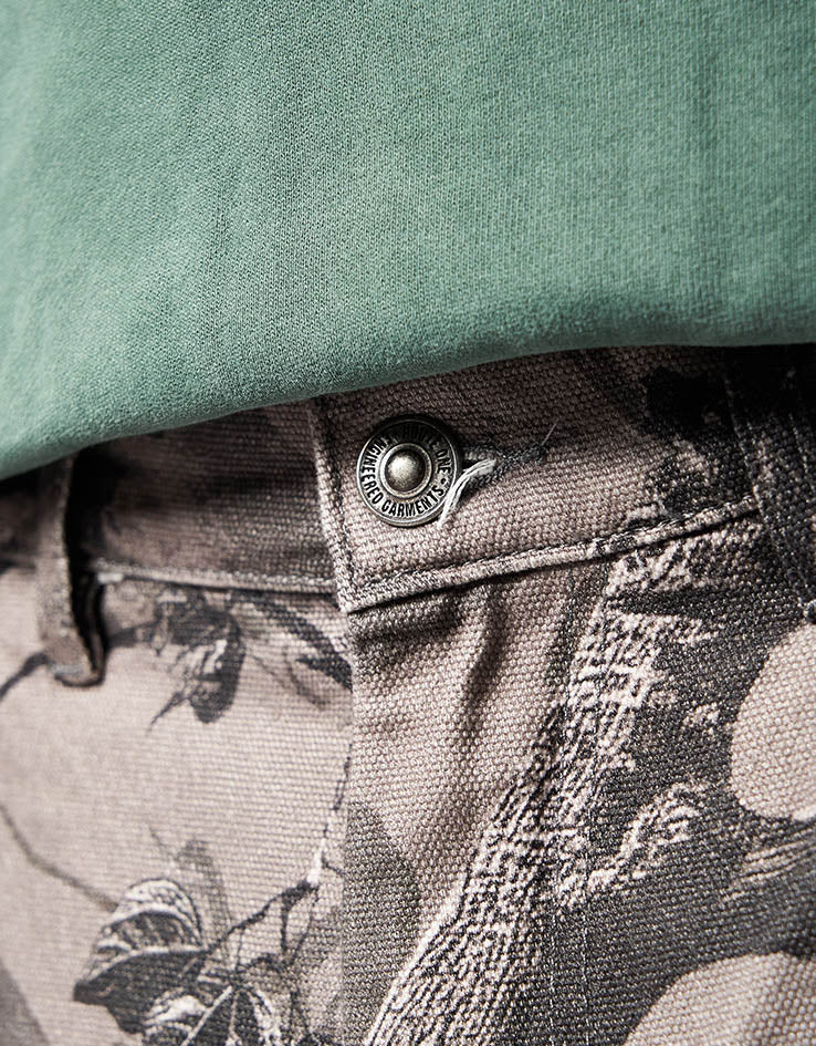 Route One Super Baggy Canvas Pants - Tree Camo (Black)