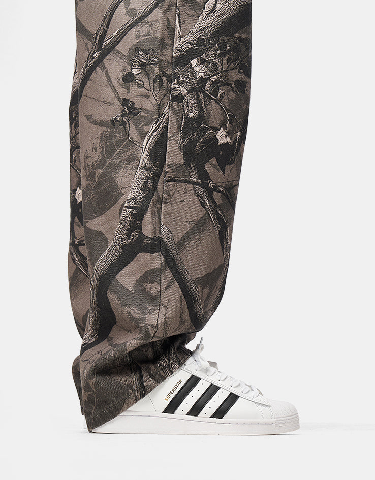 Route One Super Baggy Canvas Pants - Tree Camo (Black)