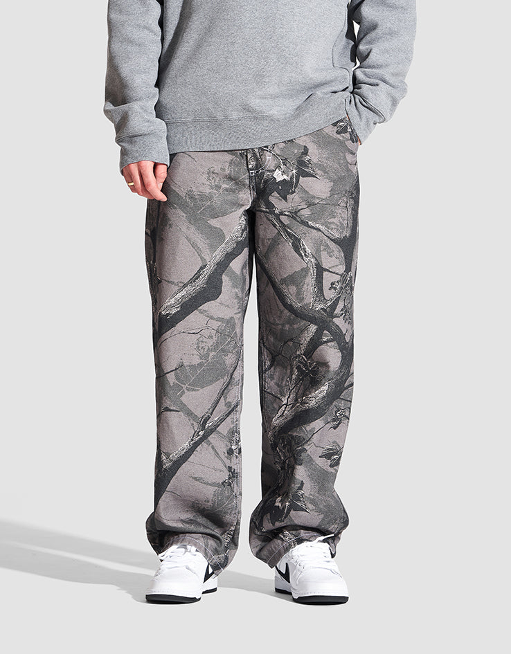 Route One Super Baggy Canvas Pants - Tree Camo (Black)