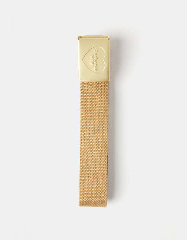 Carhartt WIP Heart Clip Web Belt - Dusty H Brown/Gold