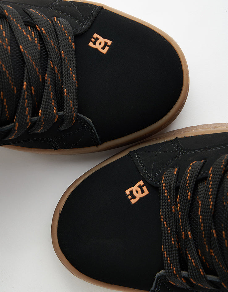 DC Court Graffik Skate Shoes - Black/Brown/Gum