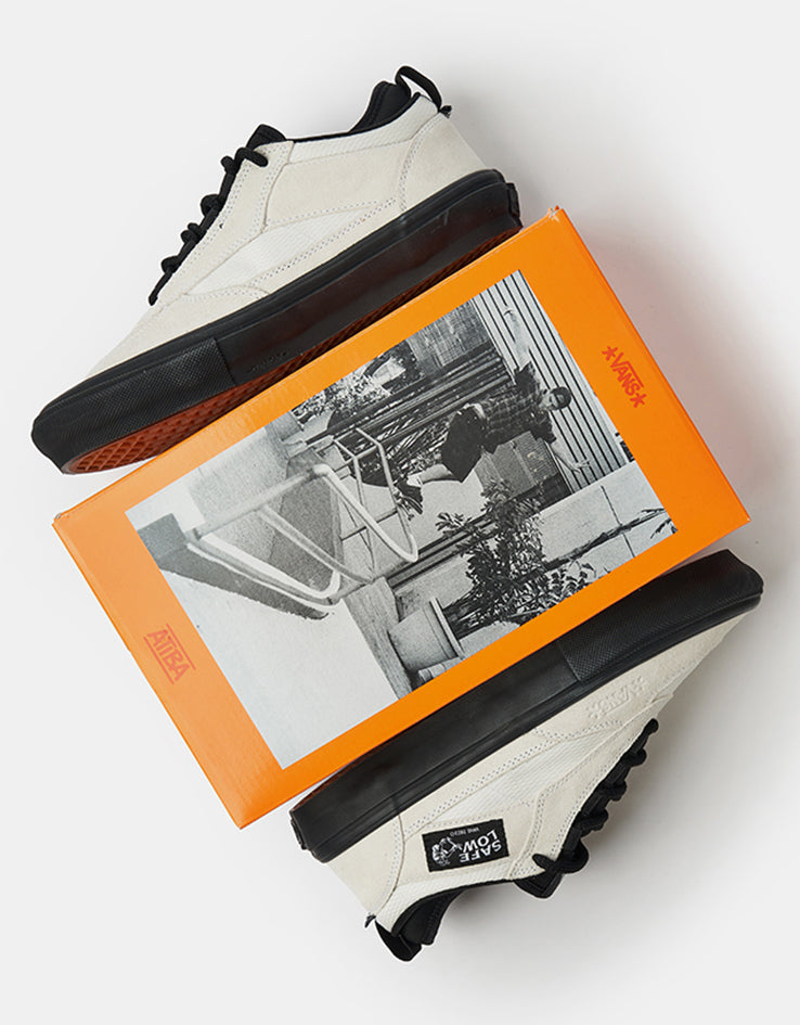 Vans Skate Safe Low Shoes - (Atiba) Bone White/Black – Route One