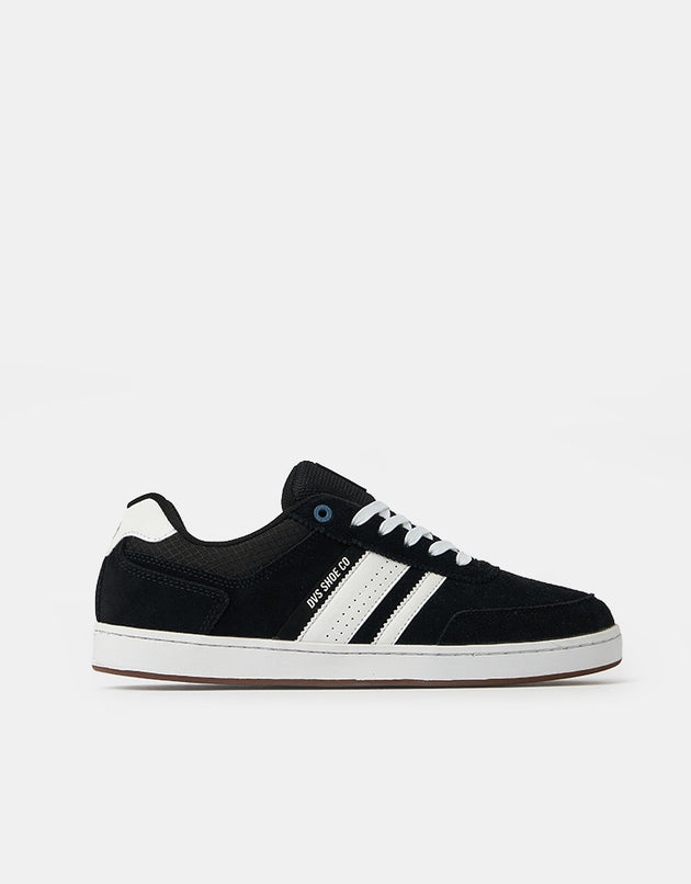 DVS Milan ST Skate Shoes - Black/Black/White Suede