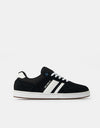 DVS Milan ST Skate Shoes - Black/Black/White Suede
