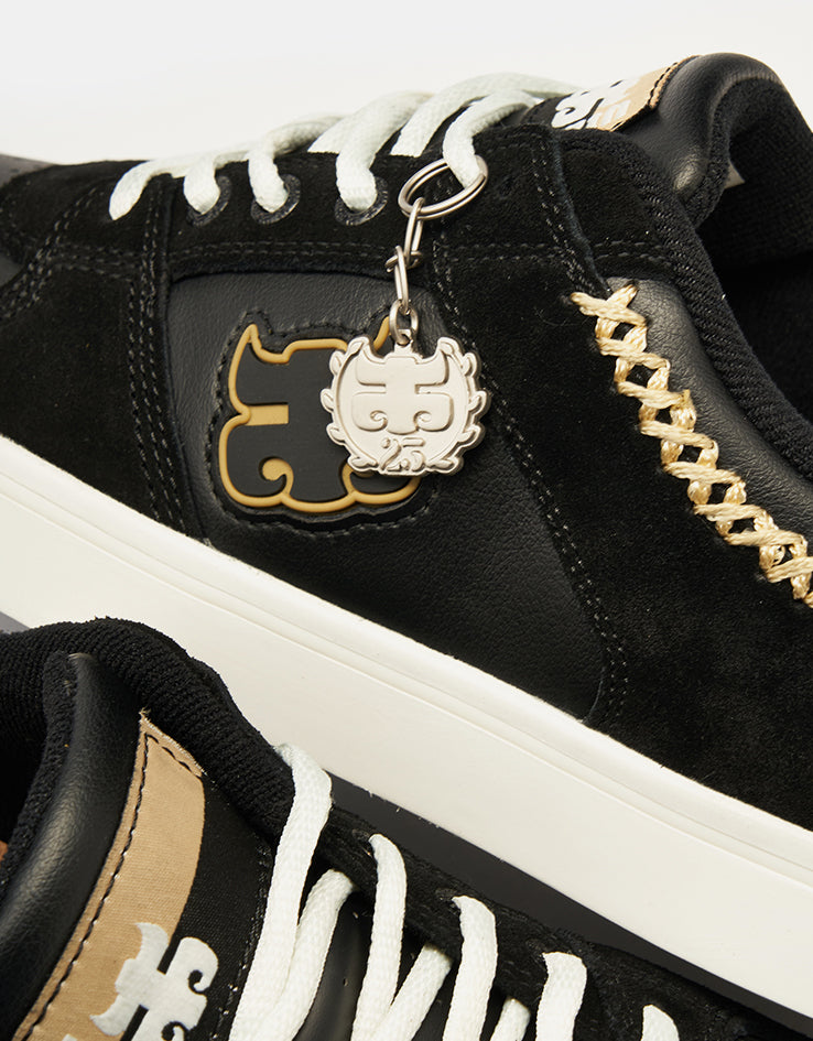 IPATH Reed Low Skate Shoes - Black Leather/Short Suede