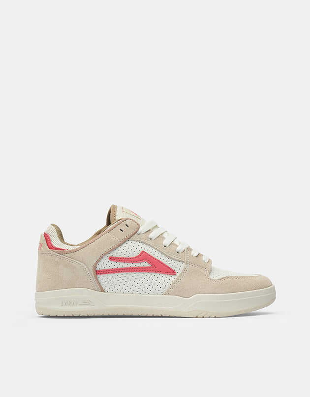 Lakai Telford Low Skate Shoes - Fog/Strawberry Suede
