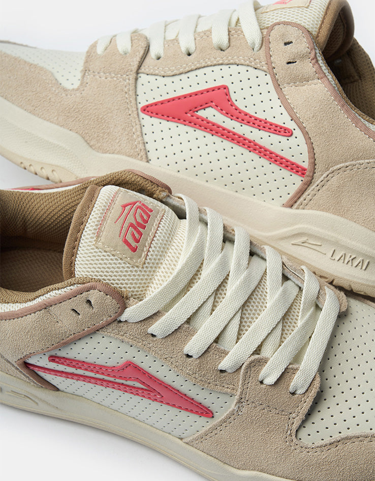 Lakai Telford Low Skate Shoes - Fog/Strawberry Suede – Route One