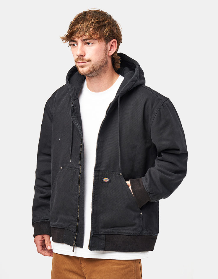 Dickies Hilham Hooded Canvas Jacket - Black
