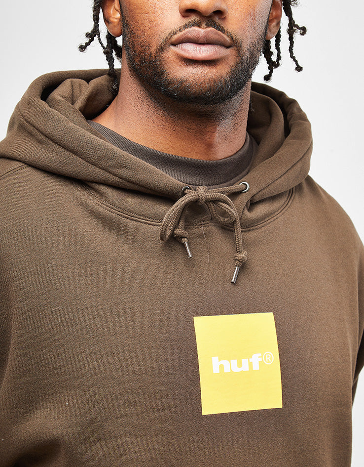 HUF 89 Box Logo Pullover Hoodie - Chocolate – Route One
