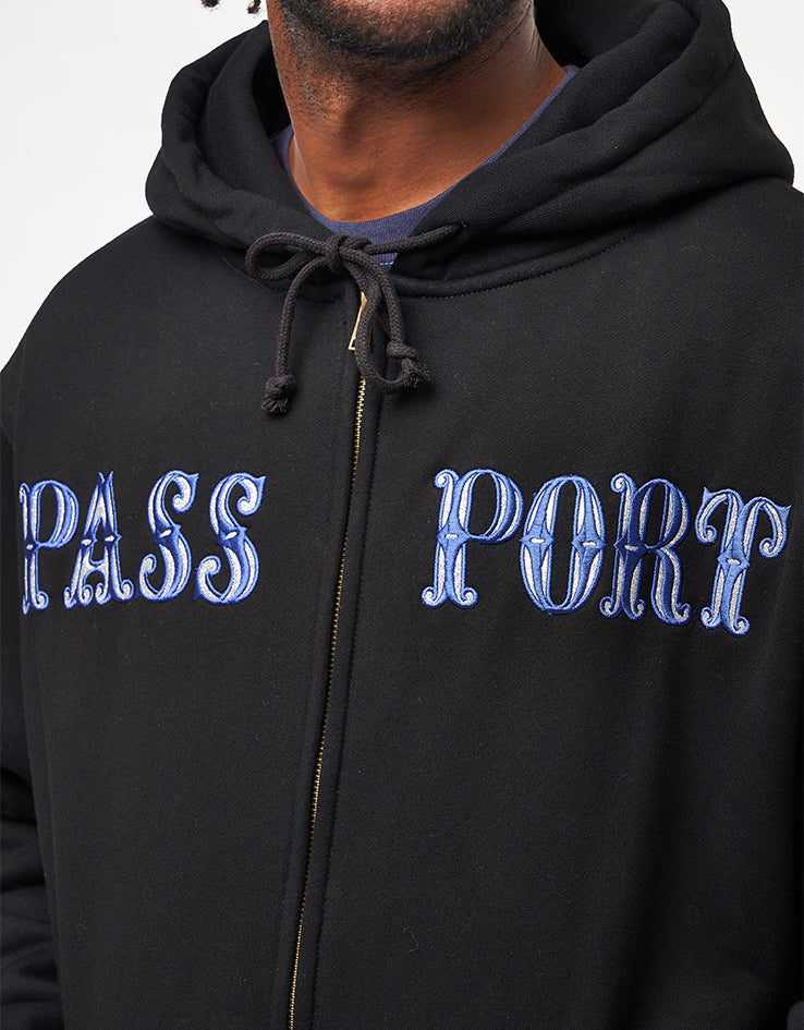 トップス PASS~PORT / Glint Zip Hoodie Pass-Port Glint Zip Hoodie Black - PASSPORT-HOODIE-GLINT-BLK