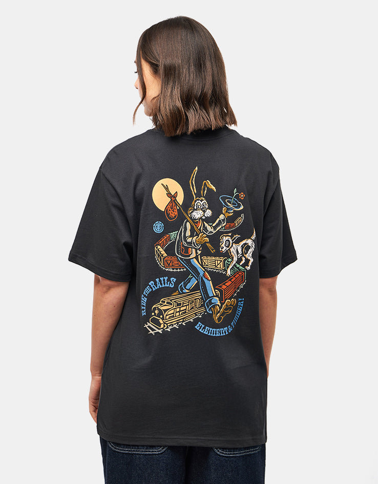 Element x Timber On Track T-Shirt - Off Black