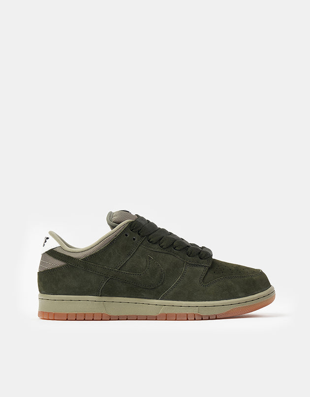 Nike SB Dunk Low Pro B Skate Shoes - Sequoia/Sequoia-Light Army-White