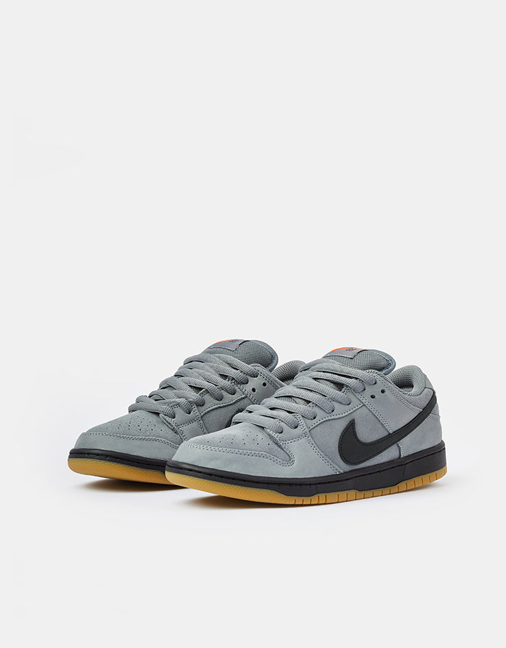 Nike SB Dunk Low Pro ISO Skate Shoes - Cool Grey/Black-Cool Grey