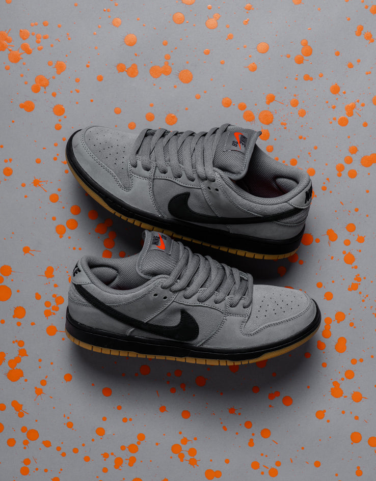 Nike SB Dunk Low Pro ISO Skate Shoes - Cool Grey/Black-Cool Grey