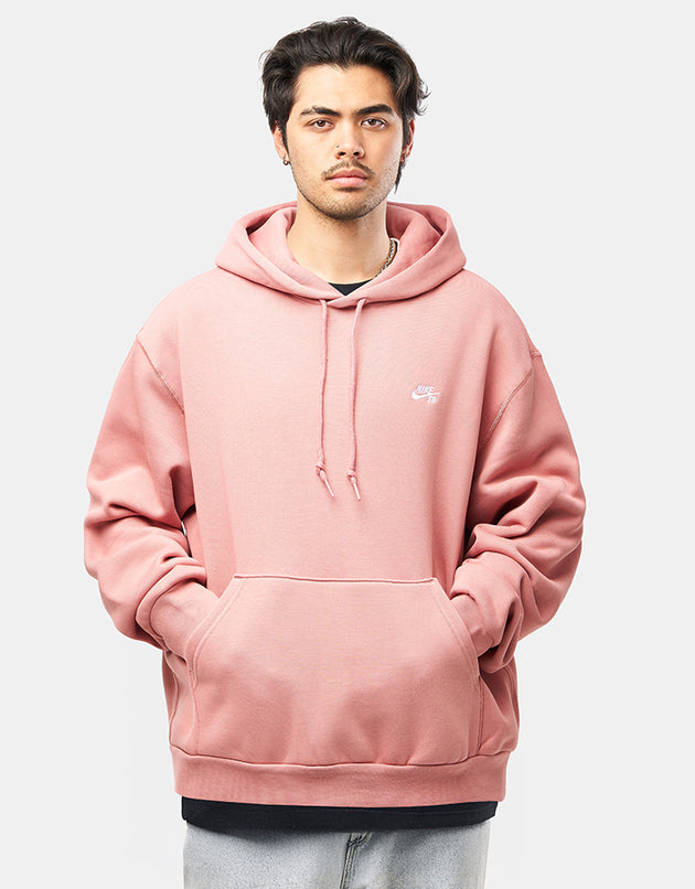 Nike SB Essential Logo Pullover Hoodie - Red Stardust/White