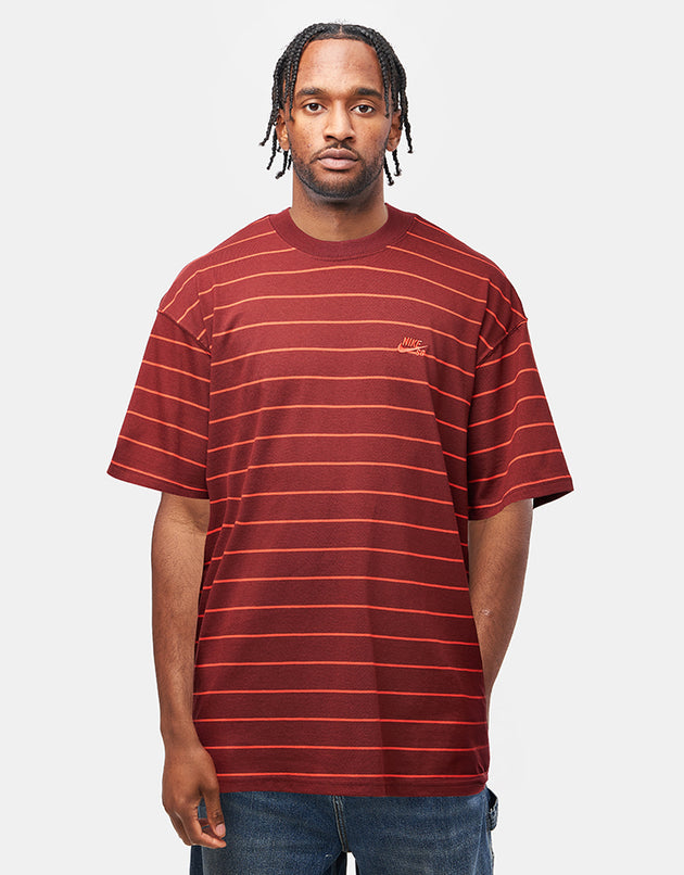 Nike SB M90 Striped T-Shirt - Dark Team Red