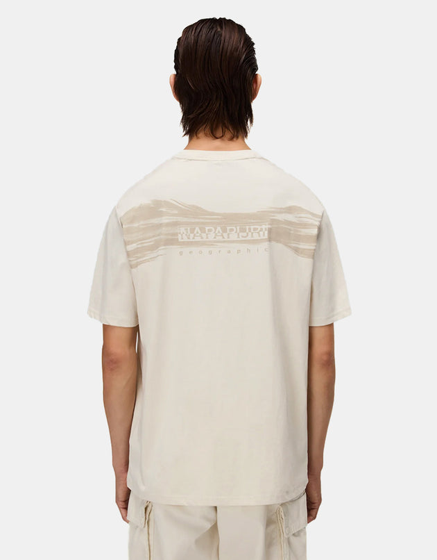 Napapijri Back Graphic T-Shirt - Beige Dimity