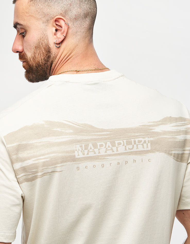Napapijri Back Graphic T-Shirt - Beige Dimity