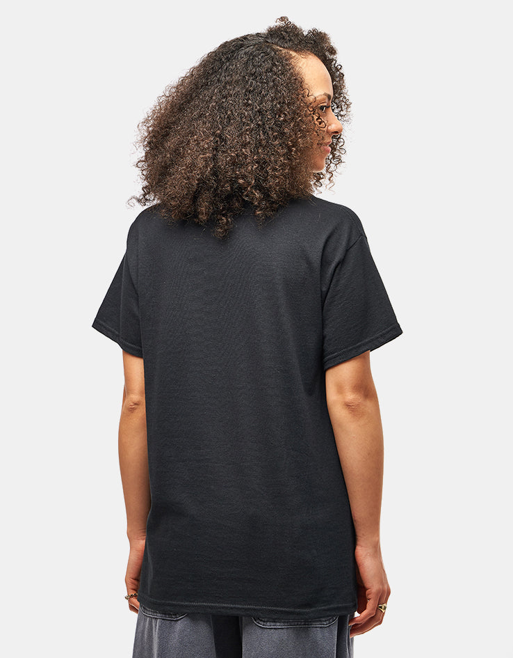 Thrasher Checkered Oval T-Shirt - Black